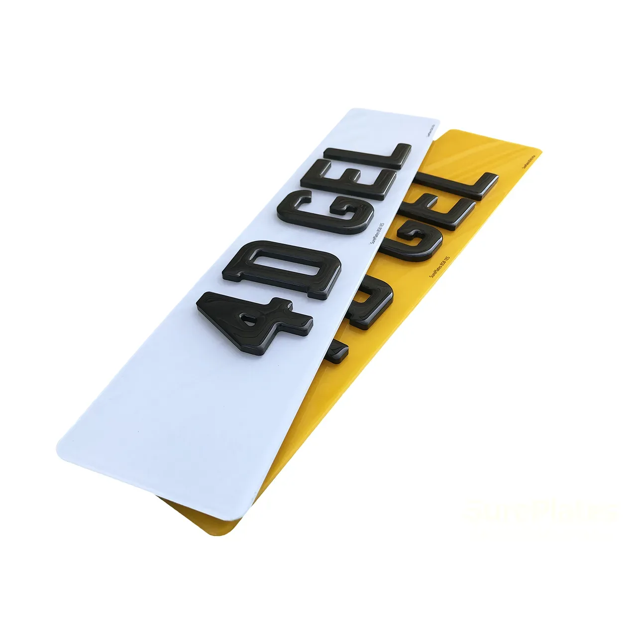 4D Gel Number Plates