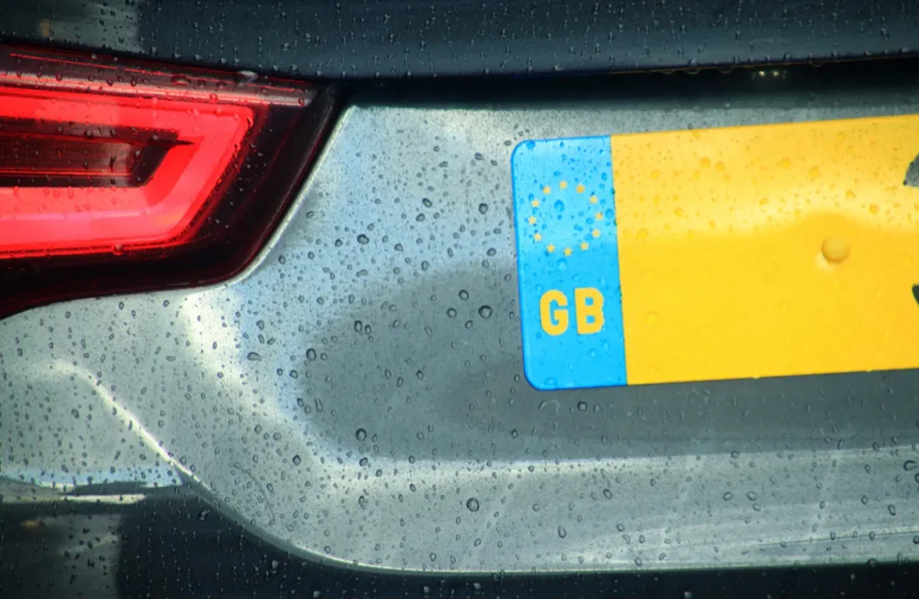 GB Euro Flag Number Plate