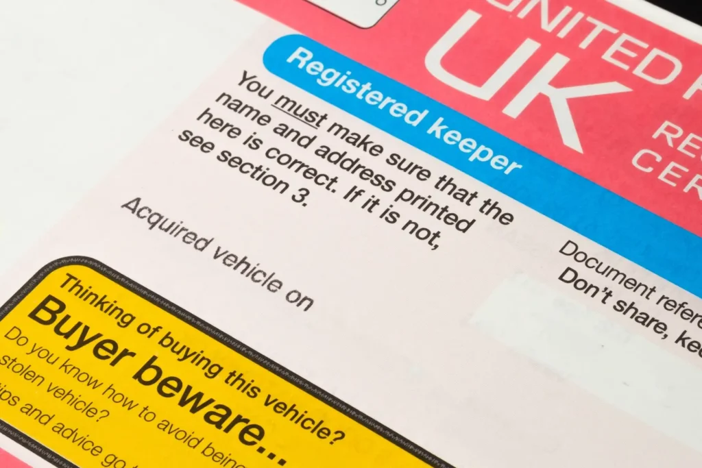 Personalised Registration Numbers And Vehicle Registration In UK   V5c 1024x683.webp